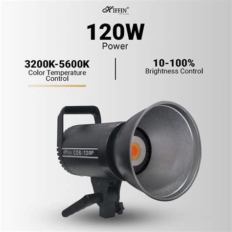 HIFFIN COB-120P Professional 120W LED Video Light for Studio Film Reco