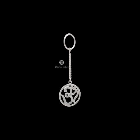 925 Pure Silver Ohm Design Key Chain For Your Keys - Silver Palace