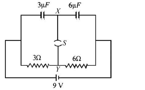 A circuit is connected as shown in the figure with the switch S open ...