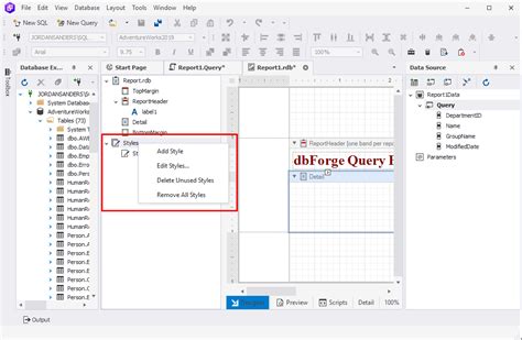 Image result for SQL Change Report Style