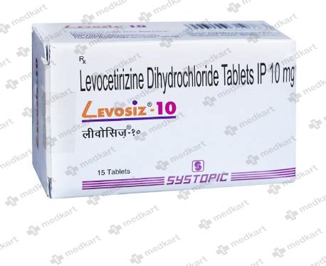 LEVOSIZ 10MG TABLET 15'S : View Price, Combination and Alternatives ...