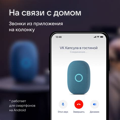 Умная колонка VK Капсула с голосовым помощником Маруся синяя: купить по ...