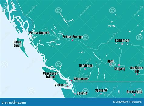 Map Of British Columbia And Alberta Canada