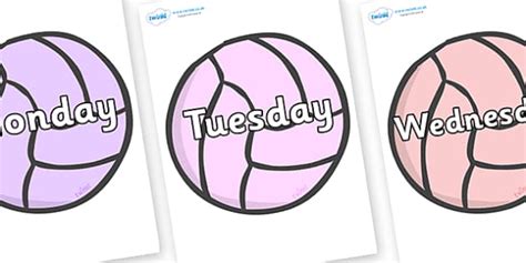 Days of the Week on Balls (teacher made) - Twinkl
