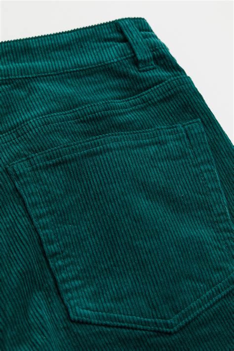 Corduroy trousers - Dark teal - Ladies | H&M IN