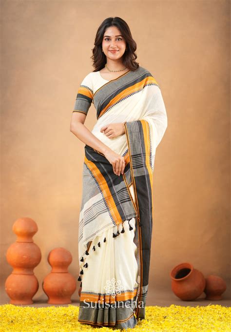 Sutisancha Handwoven Bliss Bengal Cotton Saree