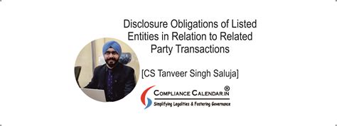Disclosure Obligations of Listed Entities in Relation to Related Party ...