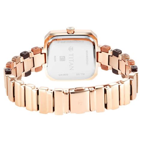 Buy Online Titan Glitz Rose Gold Dial Analog Metal Strap watch for ...