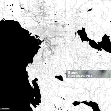 Bellingham Washington Usa Vector Map Stock Illustration - Download ...