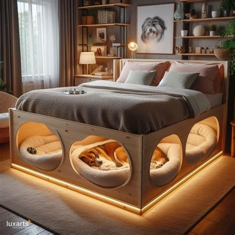 These bed frames with built in dog bed pods are a game changer for pet ...