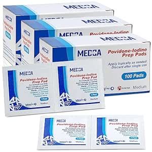 MEDca Iodine Prep Pads - (Box of 300 Count) 10% Povidone Iodine Swabs ...