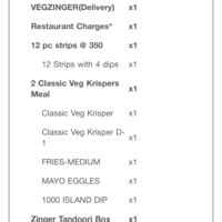 KFC India — Unable to download invoice