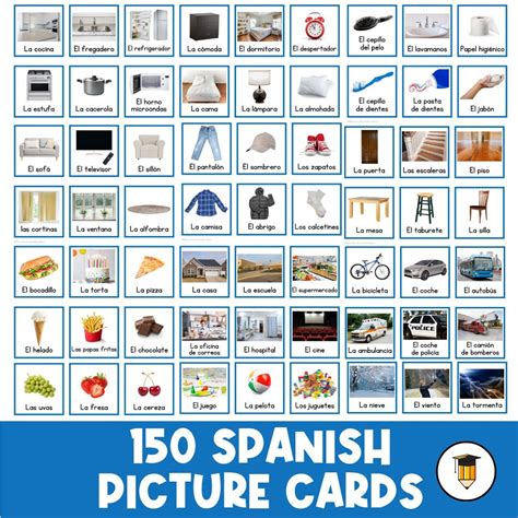 Spanish Vocabulary | Visual Aid | Flashcards | Objects | Task Card ...