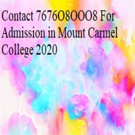 7676O8OOO8 Mount Carmel College Bangalore Admissions 2020 In ...