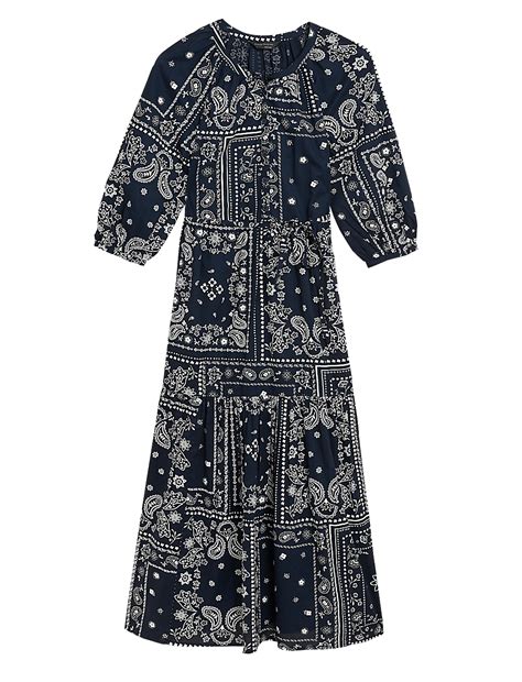 Buy Pure Cotton Printed Midaxi Shirt Dress at Marks & Spencer