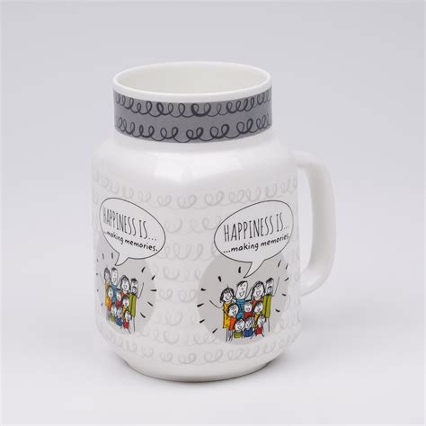 Buy Melina Set of 4 Bone China Printed Mason Mug - 560ml from Home ...