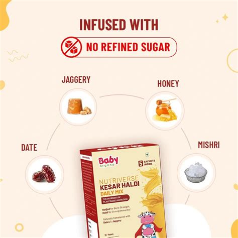 BabyOrgano Ayurvedic Kesar Haldi Milk Drink Powder Milk Mix Trial Pack ...