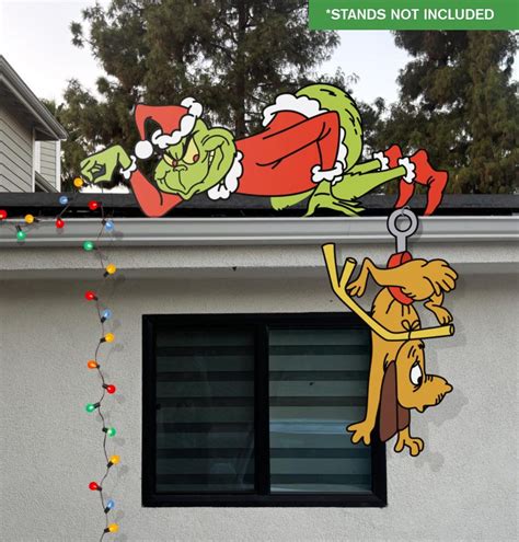 Grinch Steeling Lights, Grinch Yard Decoration / Grinch Yard Props ...