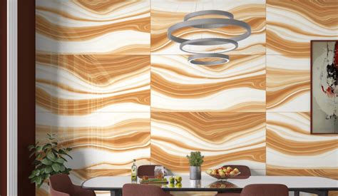 Gl Abron Gold Gauri Ceramics | Orange Tiles of Size 1200x600x9 mm for ...