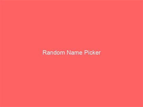 Image result for Random Name Picker
