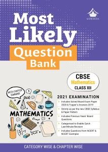 Most Likely Question Bank - Mathematics: CBSE Class 12 for 2021 ...