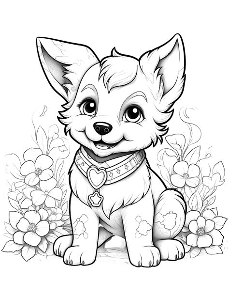 Coloring Pages Cute Puppy