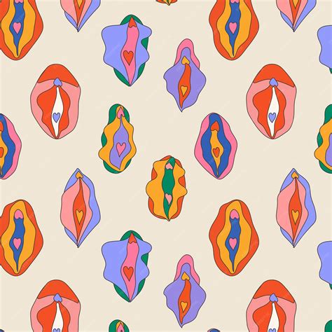 Premium Vector | Seamless pattern with Beauty female reproductive ...
