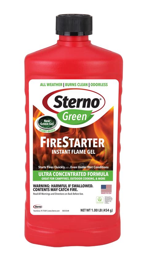 Sterno Instant Flame, All-Weather, Fire Starter Gel 16oz - Walmart.com