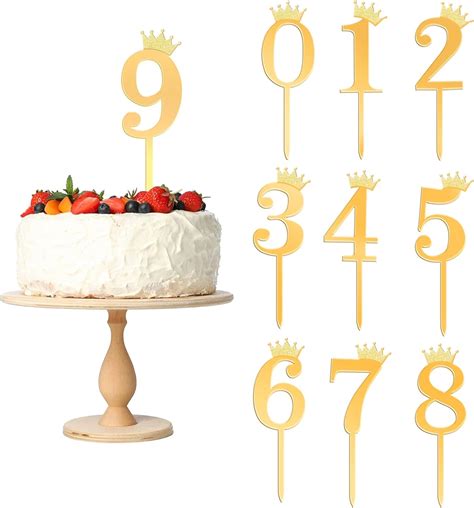 Acrylic Number 0-9 Crown Cake Topper and Acrylic India | Ubuy
