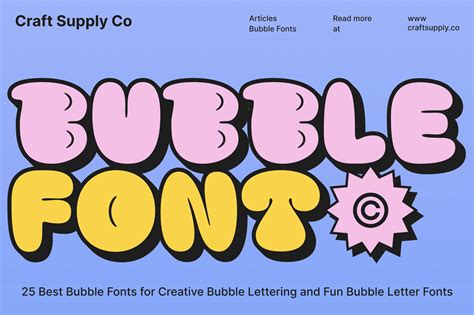 25 Best Bubble Fonts for Creative Bubble Lettering and Fun Bubble ...