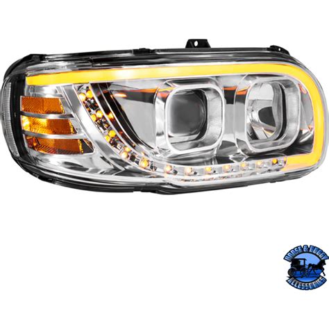 PROJECTION HEADLIGHT WITH LED TURN SIGNAL & LIGHT BAR FOR 2008-2024 PE ...
