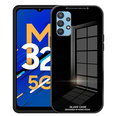 DIVYANKA® Glass Back Cover for Samsung Galaxy A32 4G, Soft Edge TPU ...