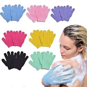Buy Exfoliating Glove, 7 Pair Premium Exfoliating Body Glove, Body ...