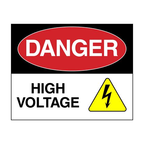 High Voltage Warning Sign Label on Transparent Background 17177821 PNG