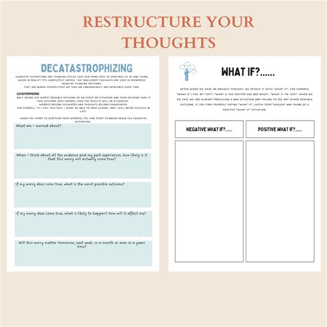 Cognitive Restructuring Worksheets Unhelpful Thinking - Etsy Canada