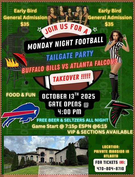 ATLANTA’S PRIVATE MANSION TAILGATE BASH (Buffalo Bills vs Atlanta ...