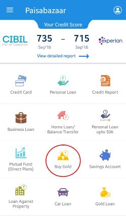 How to Buy Digital Gold on Paisabazaar Mobile App?