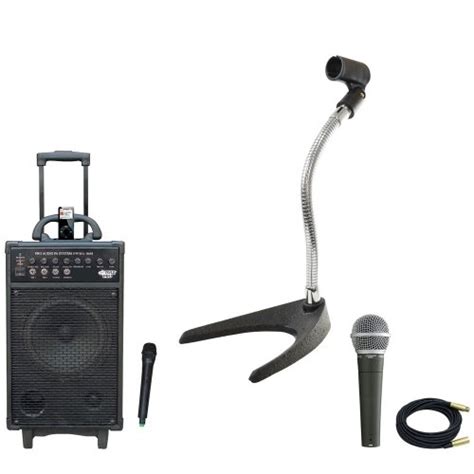 Buy Pyle Speaker, Mic, Cable and Stand Package - PWMA860I 500W VHF ...