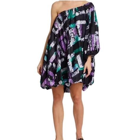 Busayo AdufeOne Shoulder Puffed Sleeve Mini Dress Size XS
