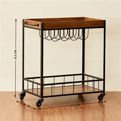 Buy Ajax Serving Trolley - Brown from Home Centre at just INR 34995.0
