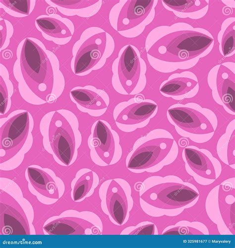 Vagina Abstract Drawing Pattern Seamless. Vulva Geometric Drawing ...