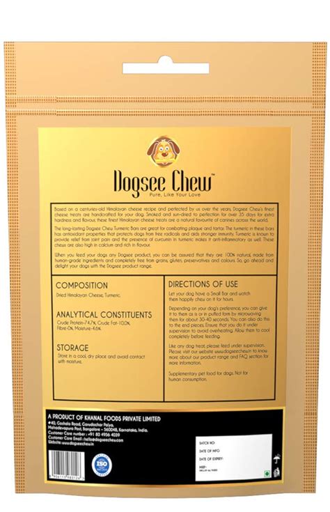 Dogsee Chew Dental Chews With Real Turmeric Premium - Small Bars ...
