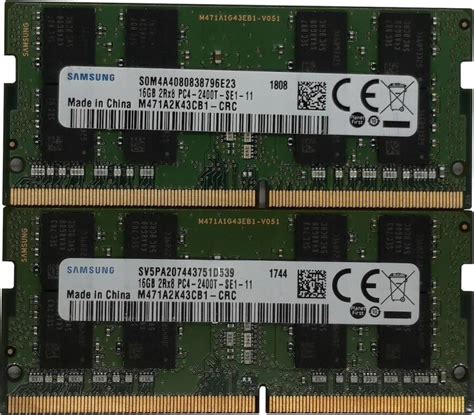 SAMSUNG PC4-19200, 1.2V DDR4 16 GB (Dual Channel) Laptop (M471A2K43CB1 ...