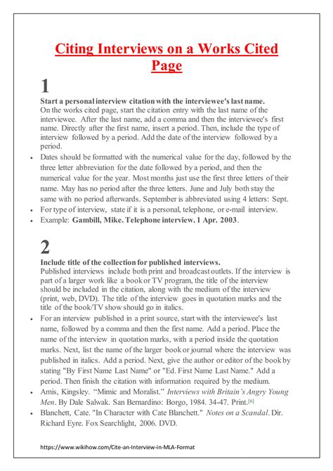 Citing interviews with in | DOCX