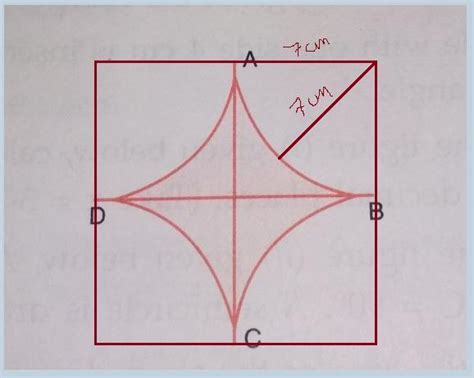 The quadrants shown in the figure are each of radius 7 cm. Calculate ...
