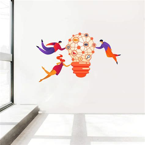 Decal O Decal Teamwork Ideas for Startup Business Wall Stickers (PVC ...
