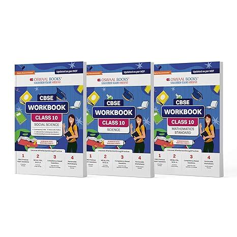 Oswaal CBSE Workbook Class 10 | Mathematics Standard | Science | Social ...