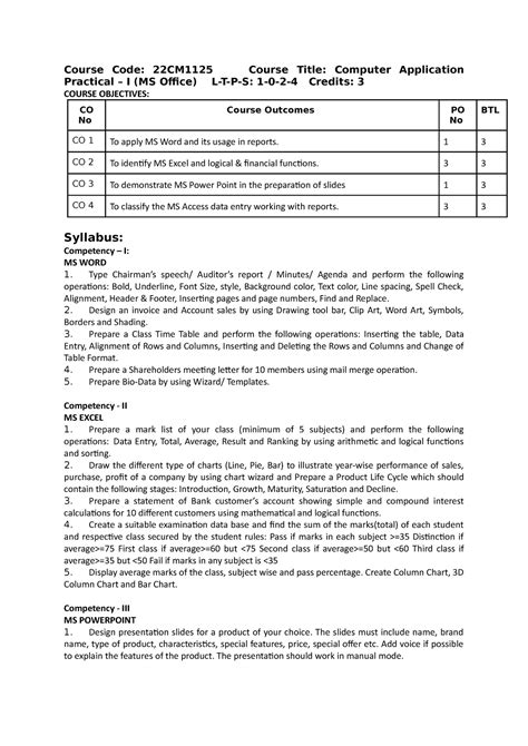 Computer Application Practical Module One Access 的图像结果