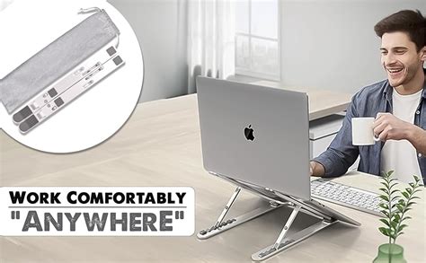 ARK Adjustable Laptop Stand - Portable & Foldable Riser (7 to 15.6 ...