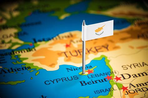 Countries Around Cyprus Cyprus Map Design. Country Names In Different